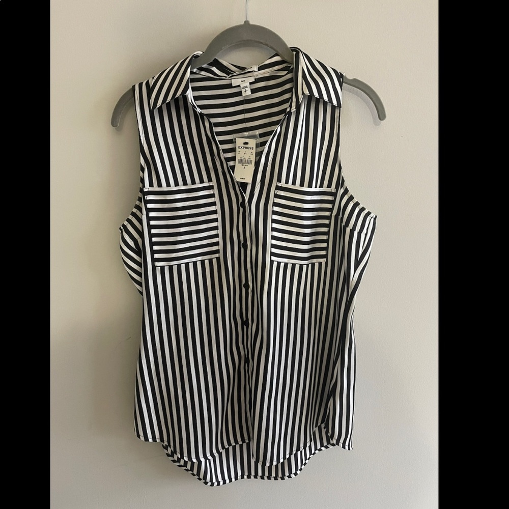 Striped Express Portofino Sleeveless Blouse